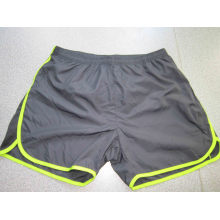 Yj-3022 Mens Lined Microfiber Blue Running Workout Shorts